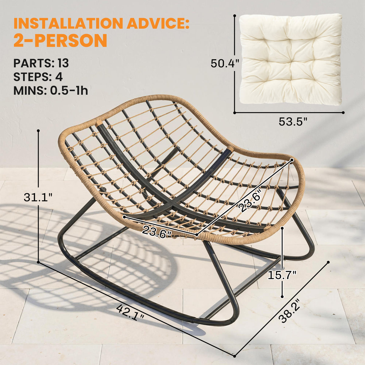 Wrenholt Papasan Rocking Chair