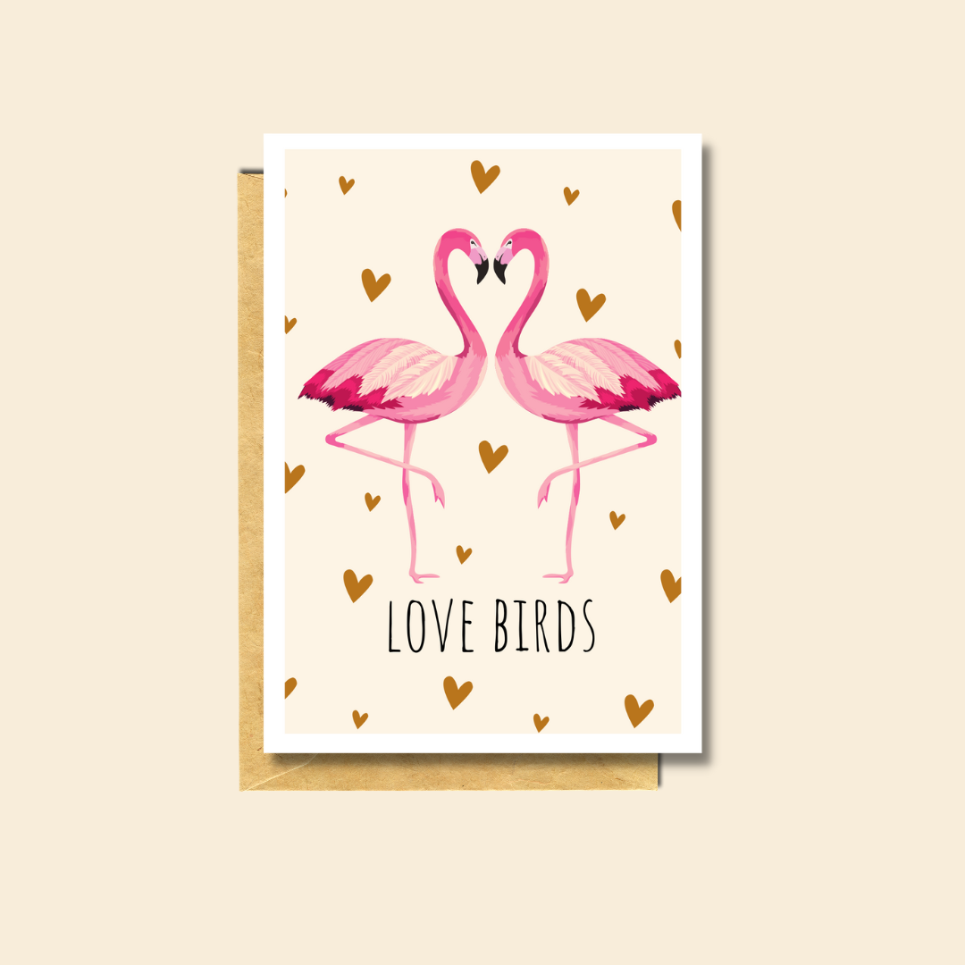 PärdēPress - Love Birds - Blank Greeting Card