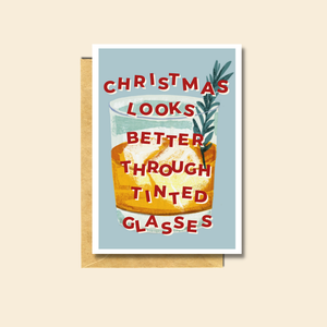 PärdēPress - Tinted Glasses - Blank Greeting Card