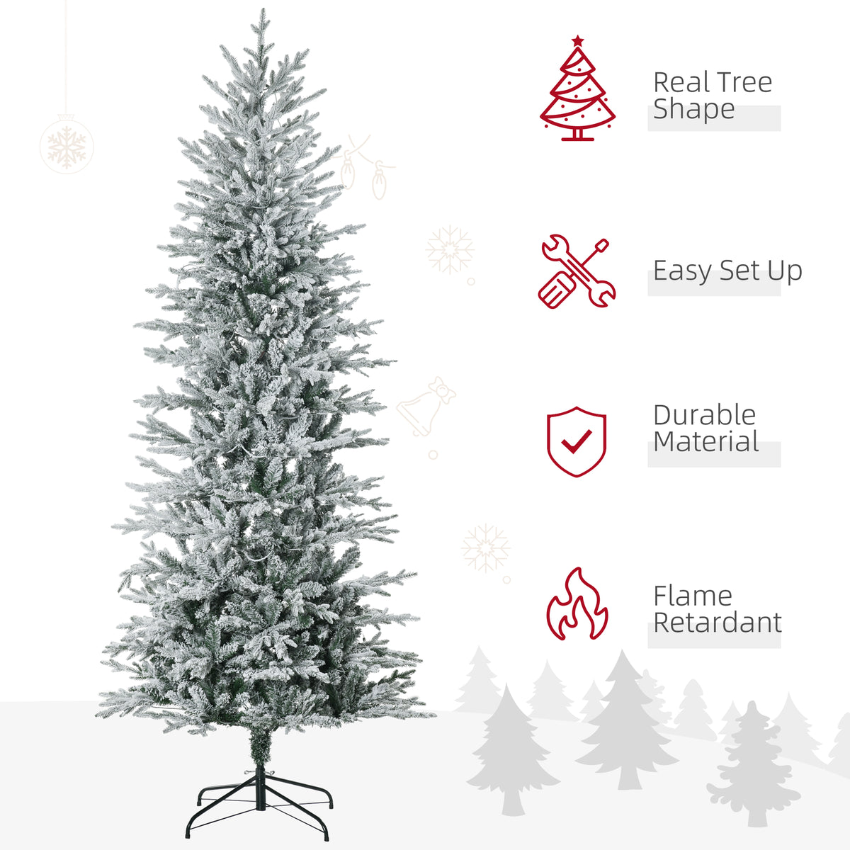 Winterglow Pre-Lit Flocked Christmas Tree