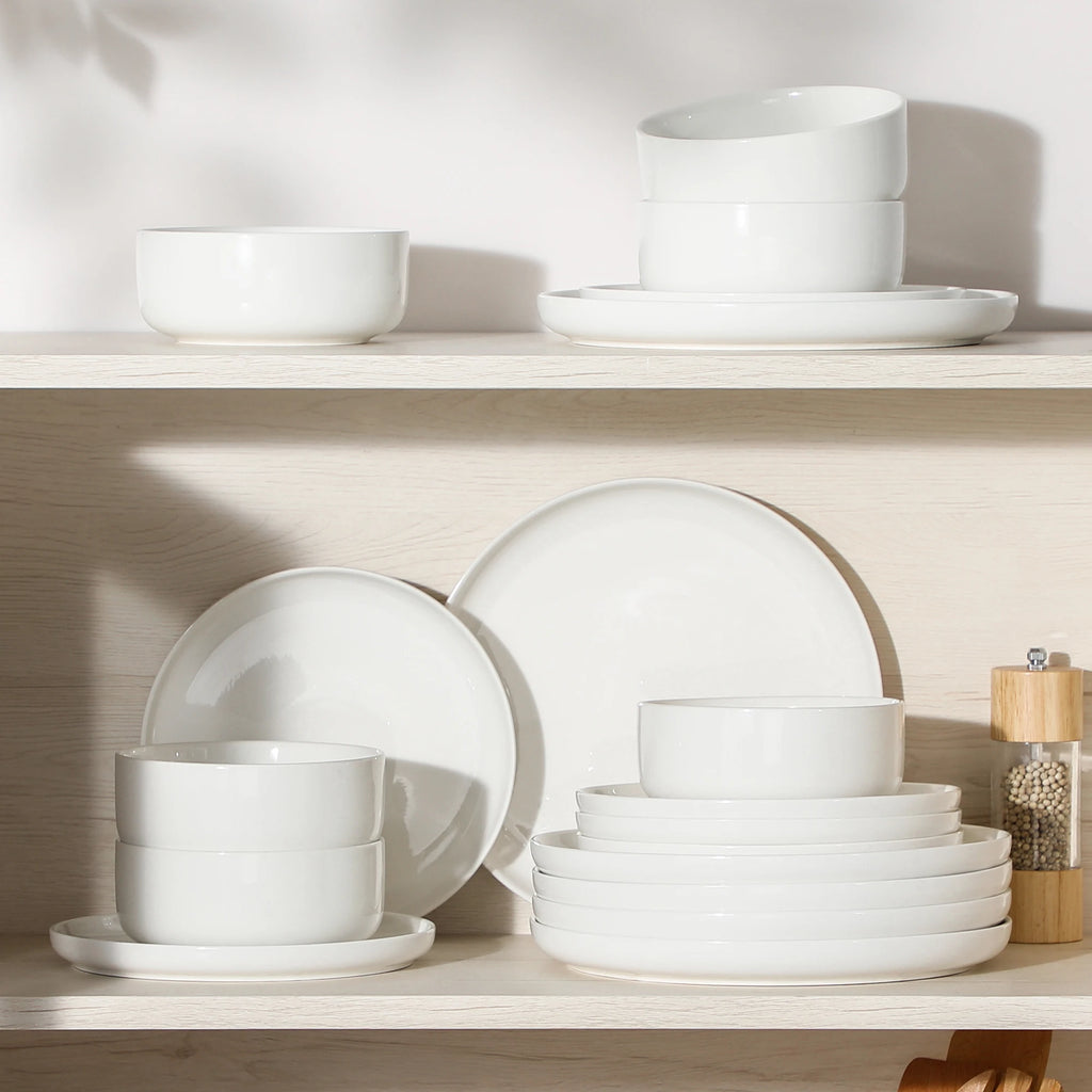 MALACASA LUNA 18-Piece Porcelain Dinnerware Set
