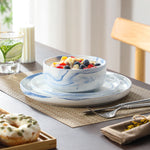 Load image into Gallery viewer, MALACASA LUNA Porcelain Dinnerware Set – 12 Pieces, Marble Design in Grey, Pink, or Blue
