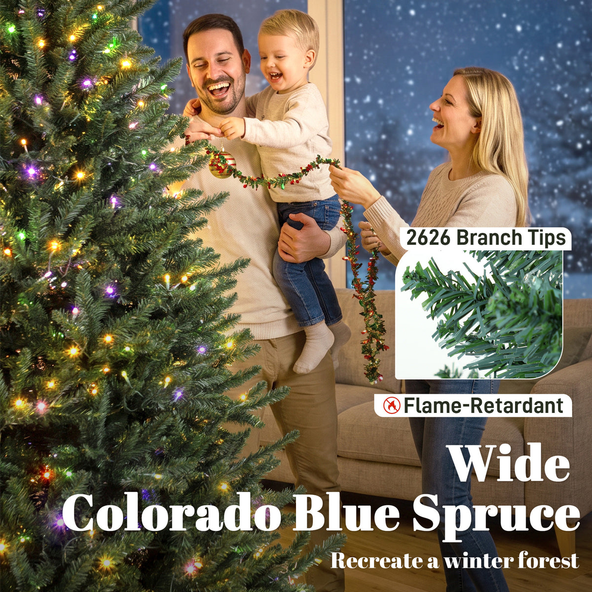 Coloradoglow Dual-Color Christmas Tree