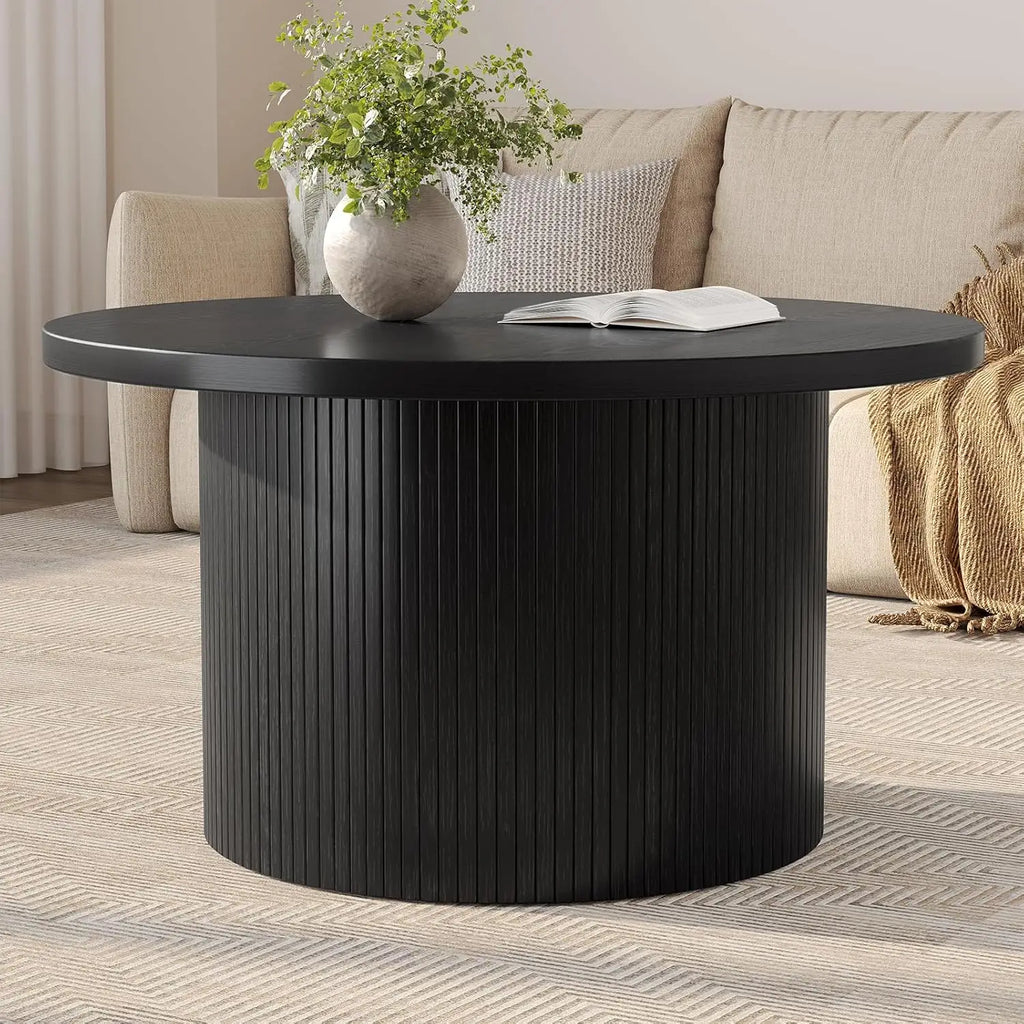 Reveriearc Round Fluted Coffee Table