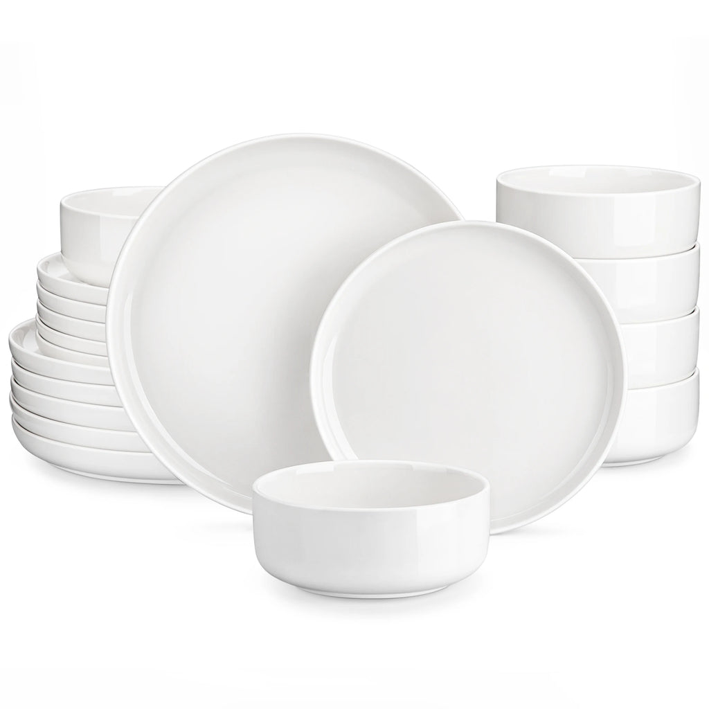 MALACASA LUNA 18-Piece Porcelain Dinnerware Set