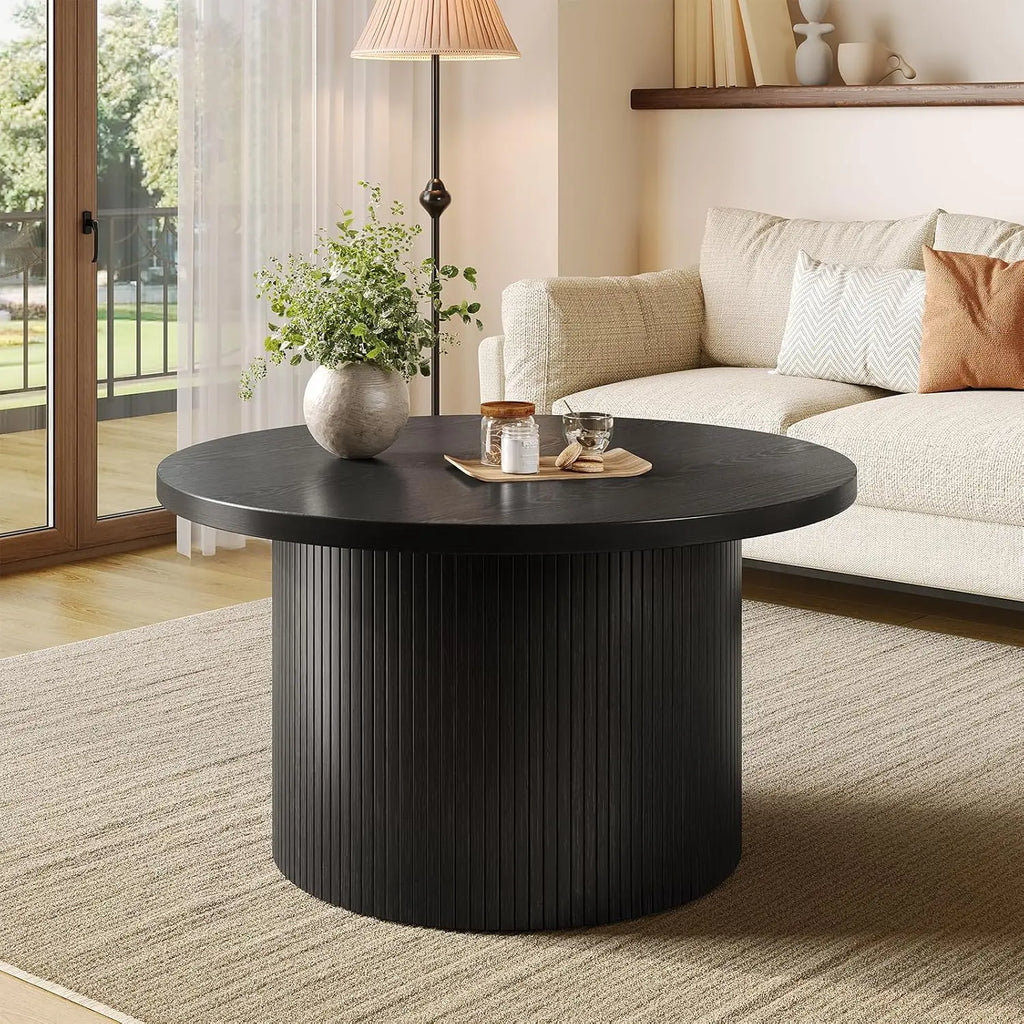 Reveriearc Round Fluted Coffee Table