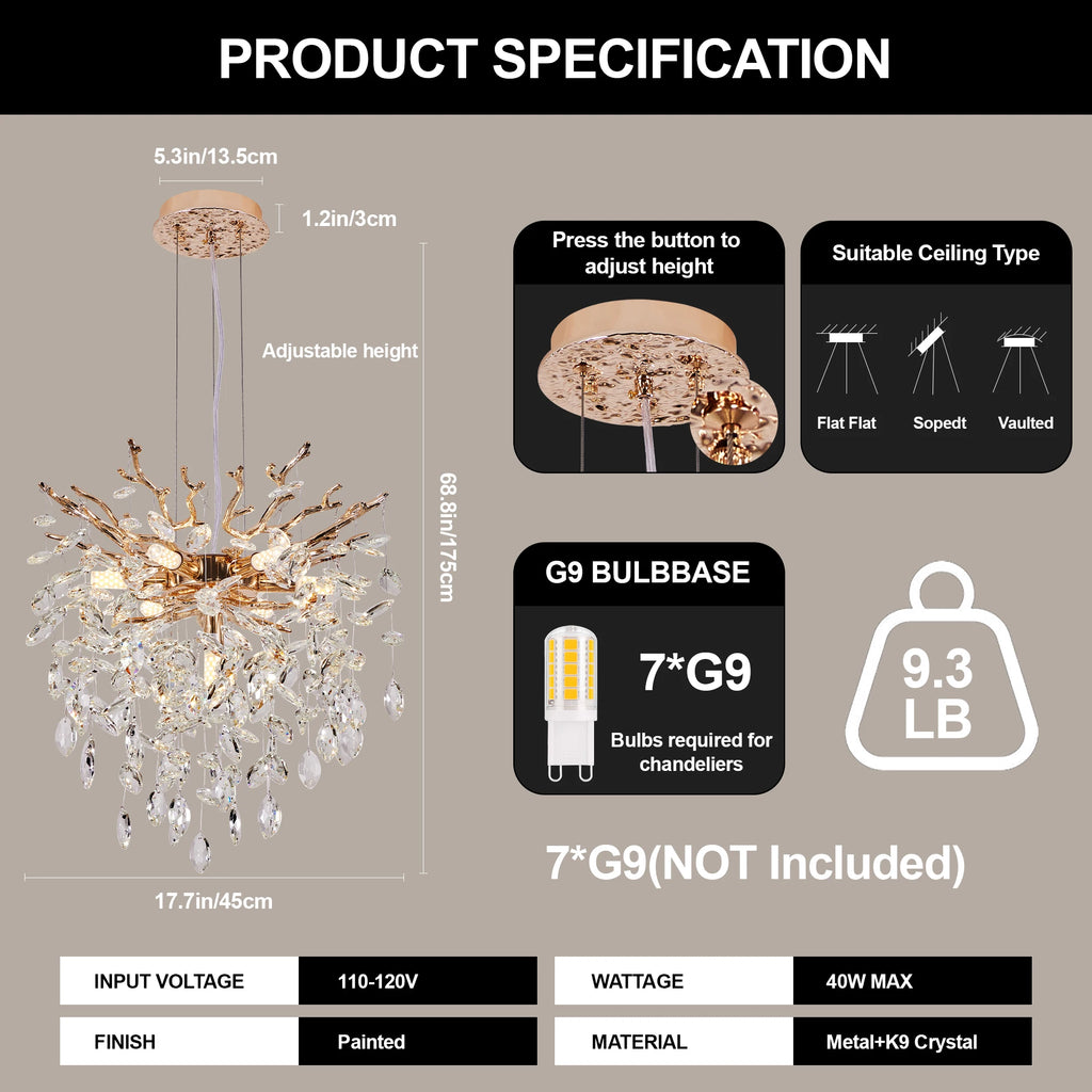 Ardenwick Crystal Branch Chandelier