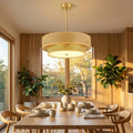 Elvarin Rattan & Linen Chandelier