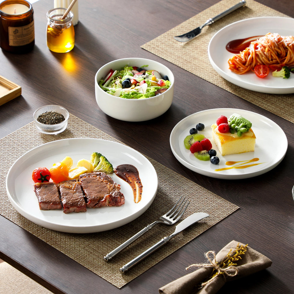 MALACASA LUNA 18-Piece Porcelain Dinnerware Set