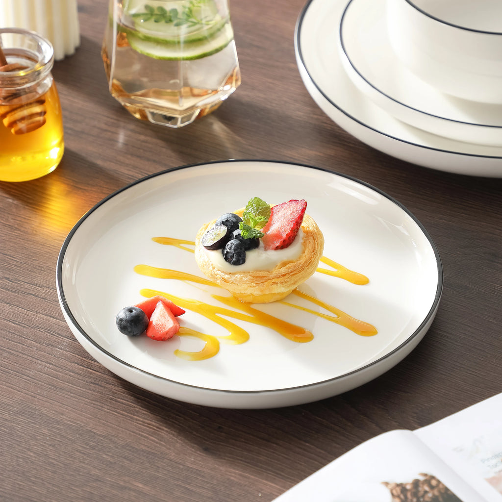 MALACASA LUNA 18-Piece Porcelain Dinnerware Set