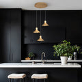 Spanish Alabaster & Aluminum Three-Light Chandelier