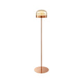 Iron and Champagne Glass Floor Lamp // Rose Gold
