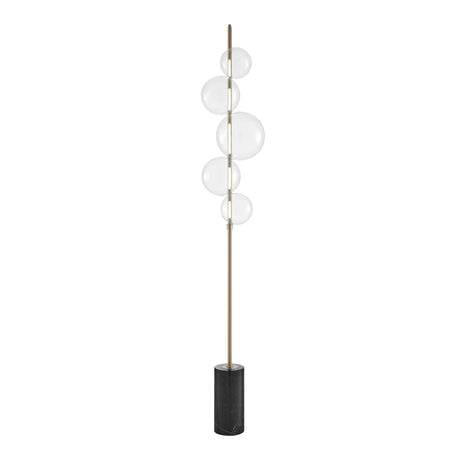 Aluminum and Glass Floor Lamp // Satin Nickel