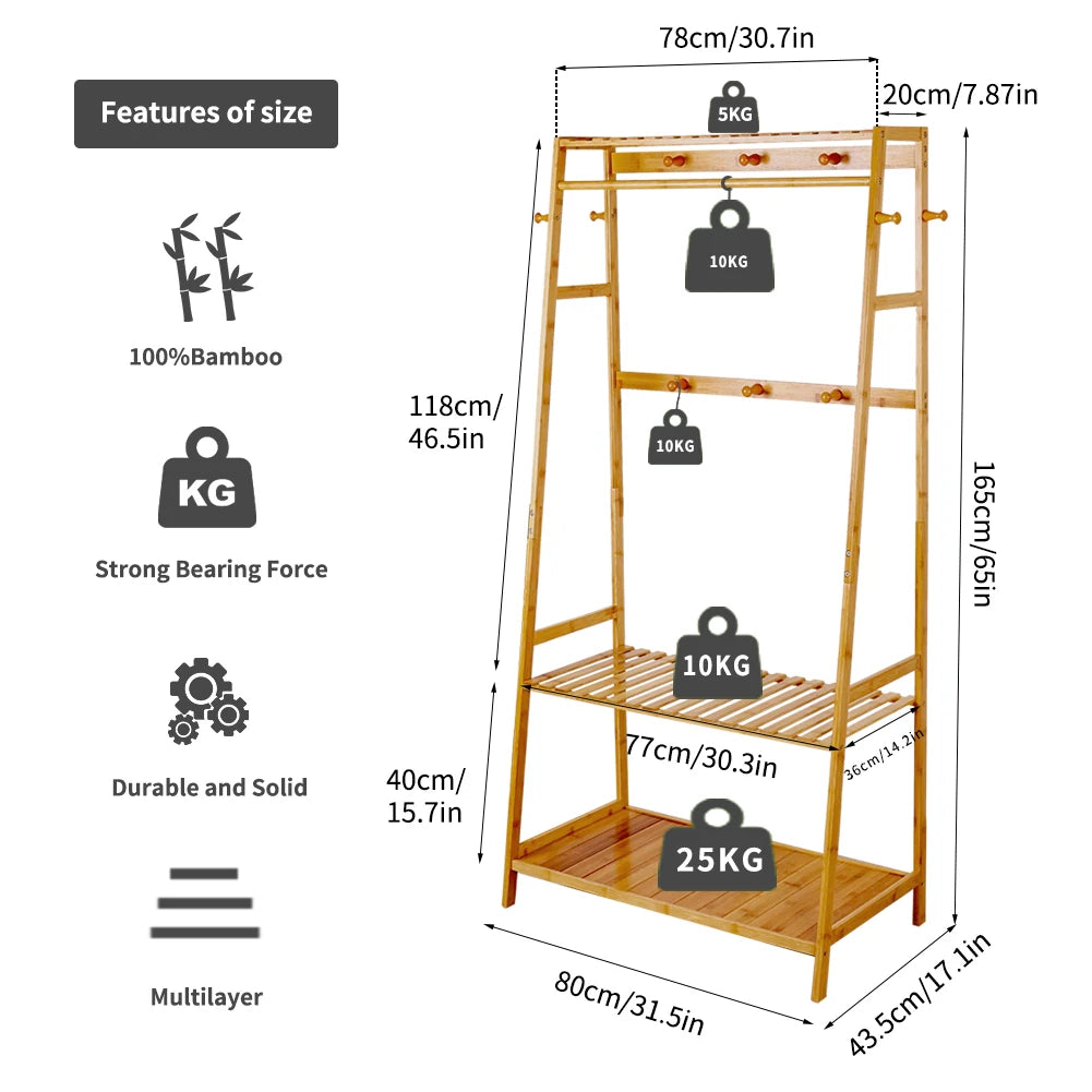 Amani Bamboo Garment Rack