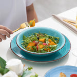 Load image into Gallery viewer, VANCASSO Bonita Blue Strudel Dinnerware Set - 18/38 Pieces
