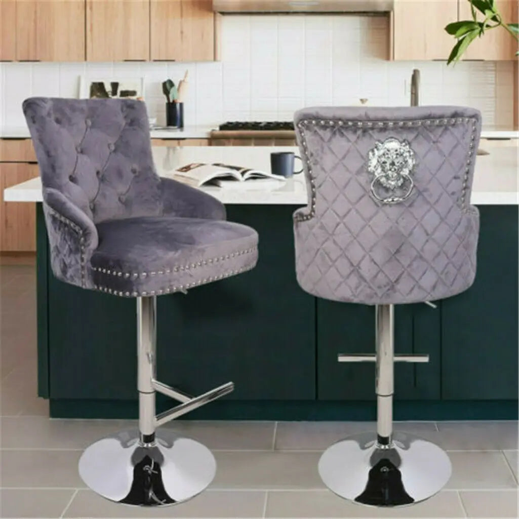 Taviston Tufted Velvet Bar Chair