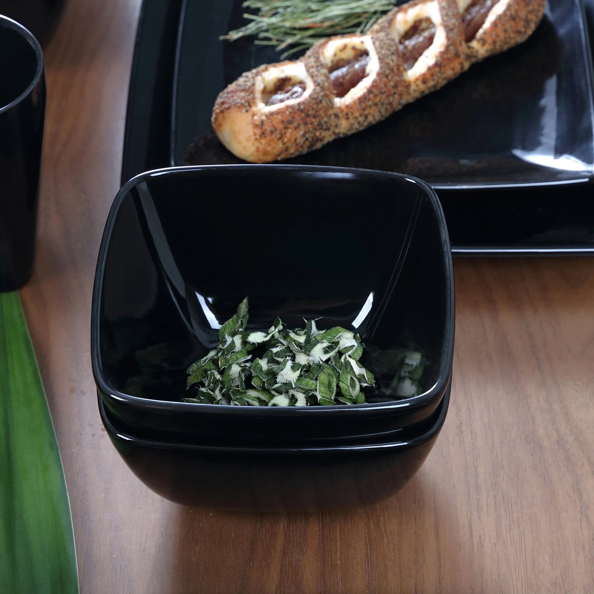 Vancasso SOHO Series Square Black Dinnerware Set