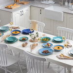 Load image into Gallery viewer, VANCASSO Bonita Blue Strudel Dinnerware Set - 18/38 Pieces
