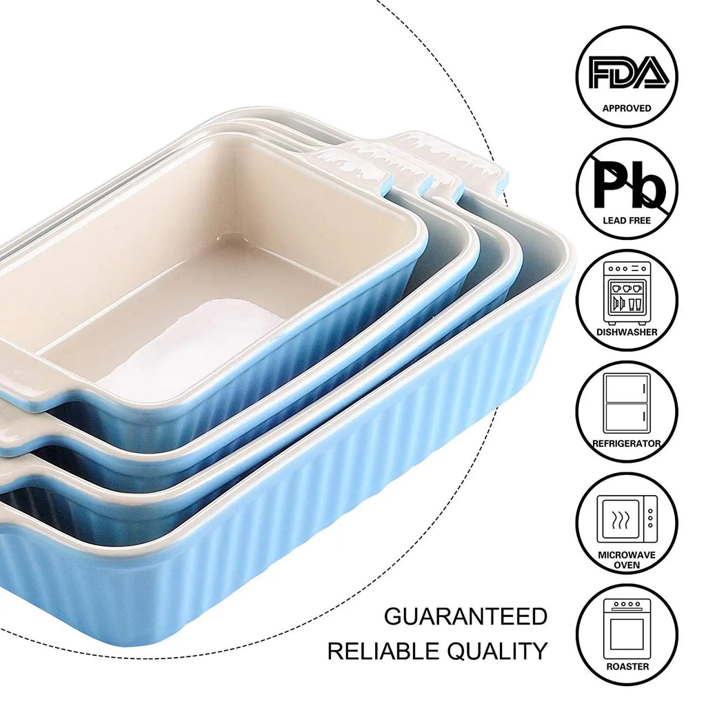 MALACASA BAKE Ceramic Baking Dish Set