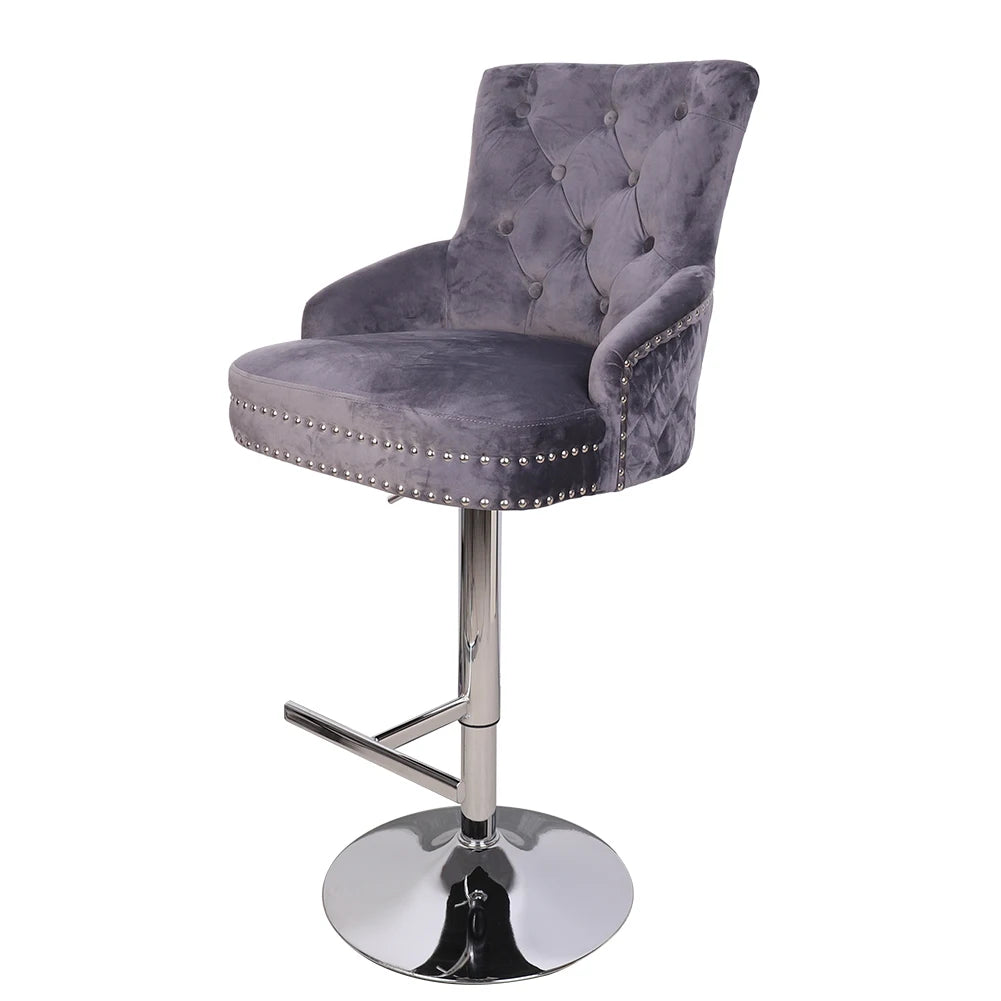 Taviston Tufted Velvet Bar Chair