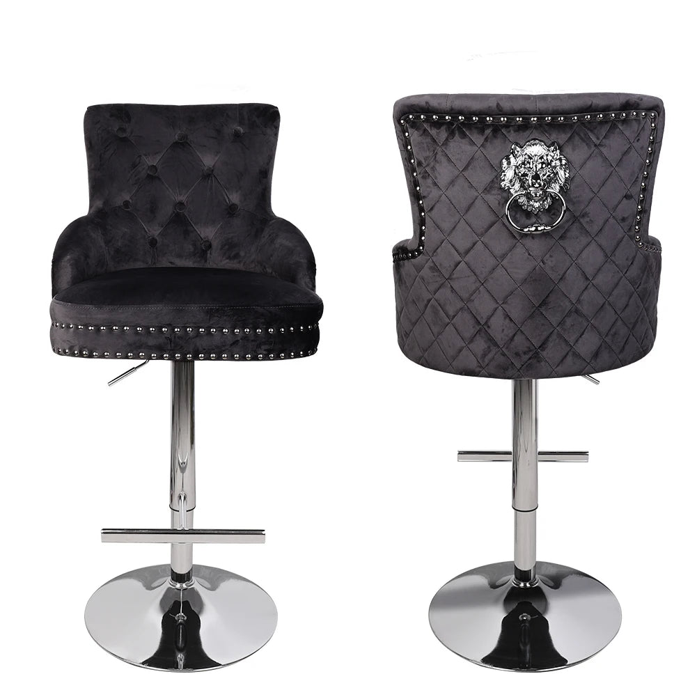 Taviston Tufted Velvet Bar Chair