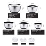 Load image into Gallery viewer, VELAZE Stainless Steel Mixing Bowl Set with Graters and Lids - Non-Slip, Stackable, Versatile Kitchen Bowls
