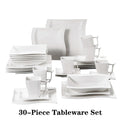 MALACASA Flora White Porcelain Dinnerware Set