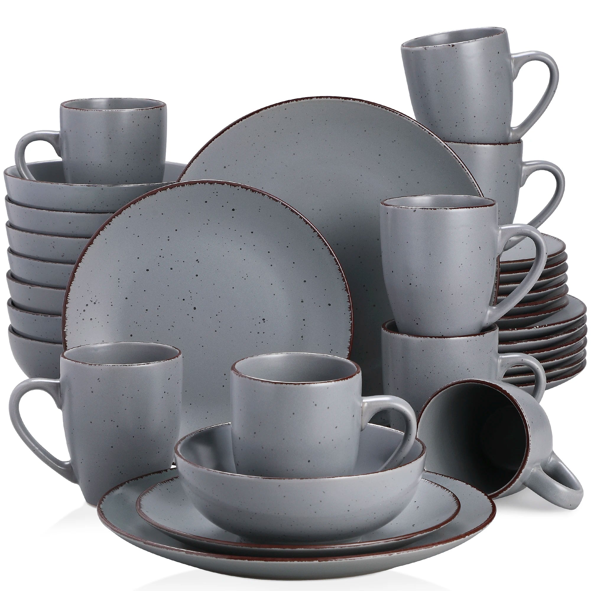 VANCASSO MODA Gray Dinnerware - 16/32/48 Pieces