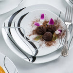 Load image into Gallery viewer, VEWEET Fiona Porcelain Dinnerware Set – 30/60 Pieces, Gray &amp; Black Lines
