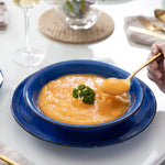 Load image into Gallery viewer, VANCASSO Bonita Blue Strudel Dinnerware Set - 18/38 Pieces

