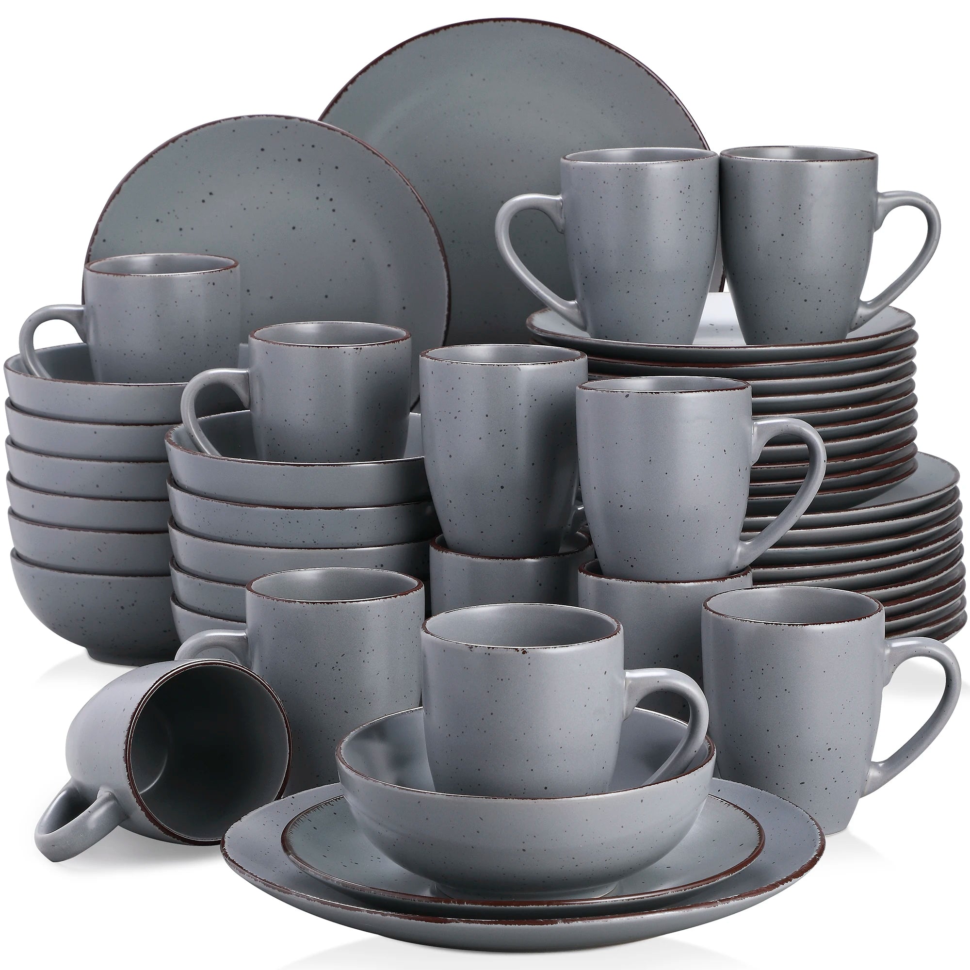VANCASSO MODA Gray Dinnerware - 16/32/48 Pieces