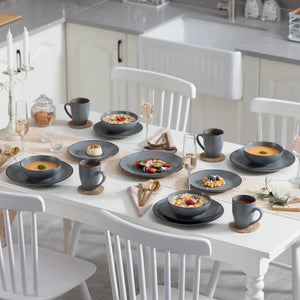 VANCASSO MODA Gray Dinnerware - 16/32/48 Pieces