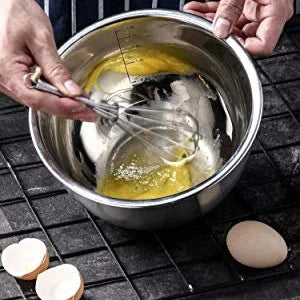 VELAZE Stainless Steel Mixing Bowl Set with Graters and Lids - Non-Slip, Stackable, Versatile Kitchen Bowls