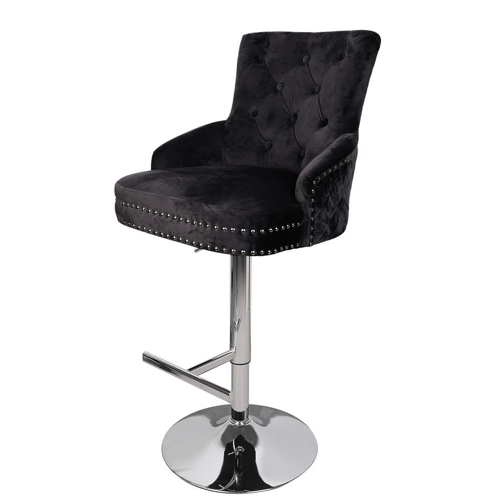 Taviston Tufted Velvet Bar Chair