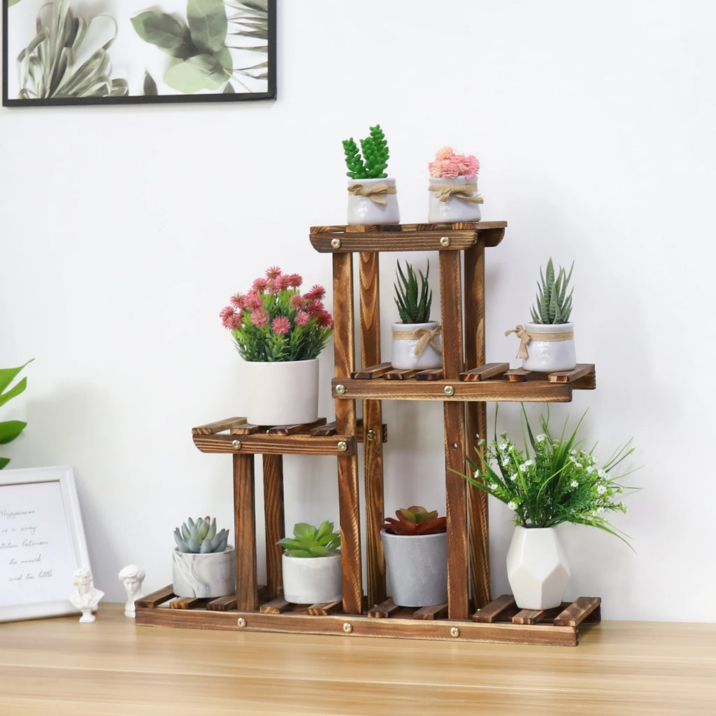 Kettering 4-Tier Wood Plant Stand