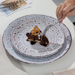 Load image into Gallery viewer, VANCASSO VINE Embossed Stoneware Dinnerware Set – 16/32/48 Pieces, Beige &amp; Blue-Green
