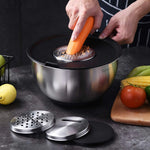 Load image into Gallery viewer, VELAZE Stainless Steel Mixing Bowl Set with Graters and Lids - Non-Slip, Stackable, Versatile Kitchen Bowls
