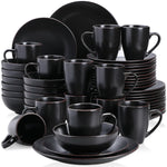Load image into Gallery viewer, VANCASSO MODA Black Dinnerware – 16/32/48 Pieces
