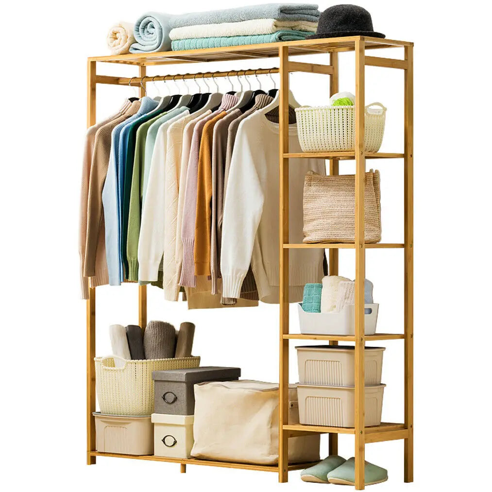 Ife Bamboo Wardrobe Rack