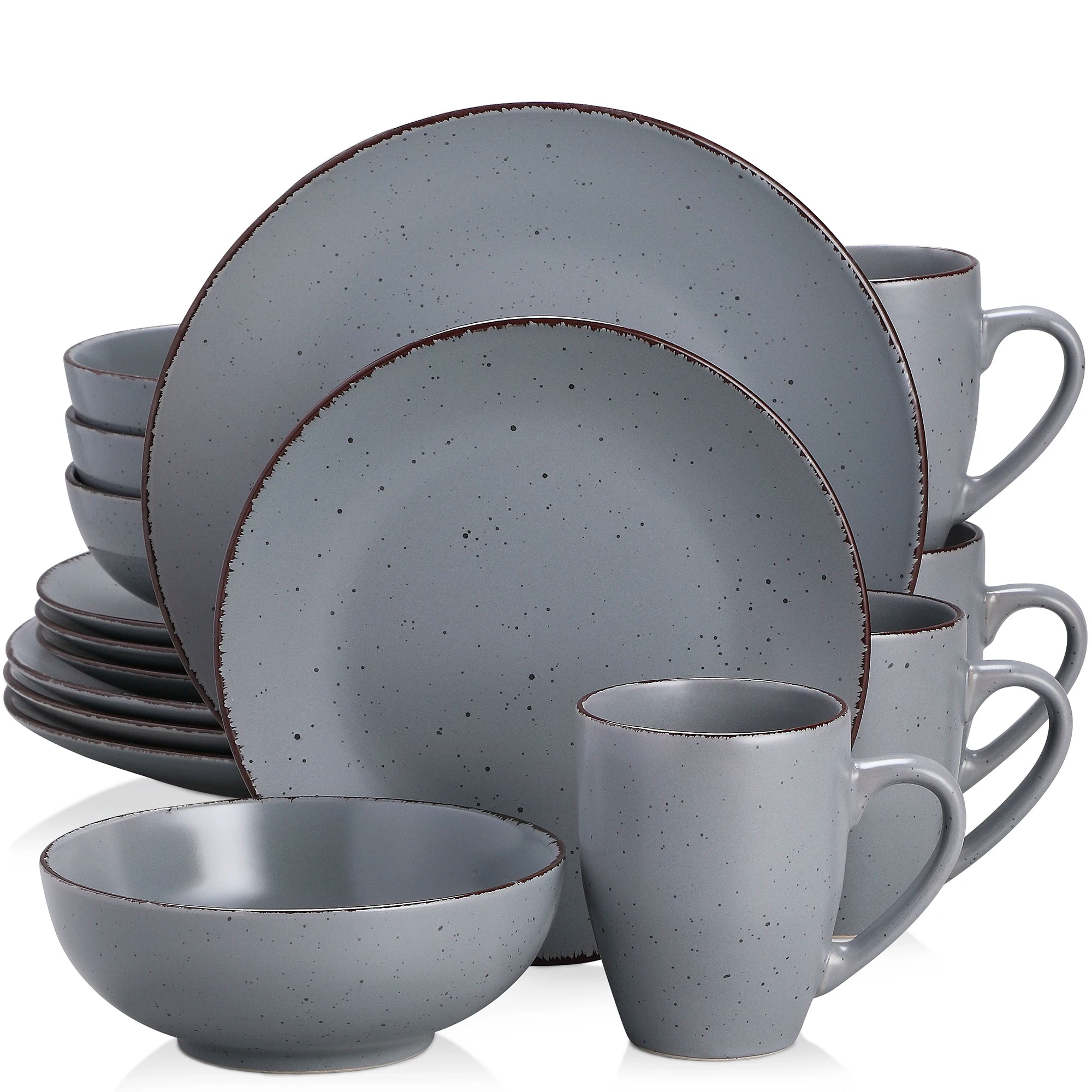 VANCASSO MODA Gray Dinnerware - 16/32/48 Pieces