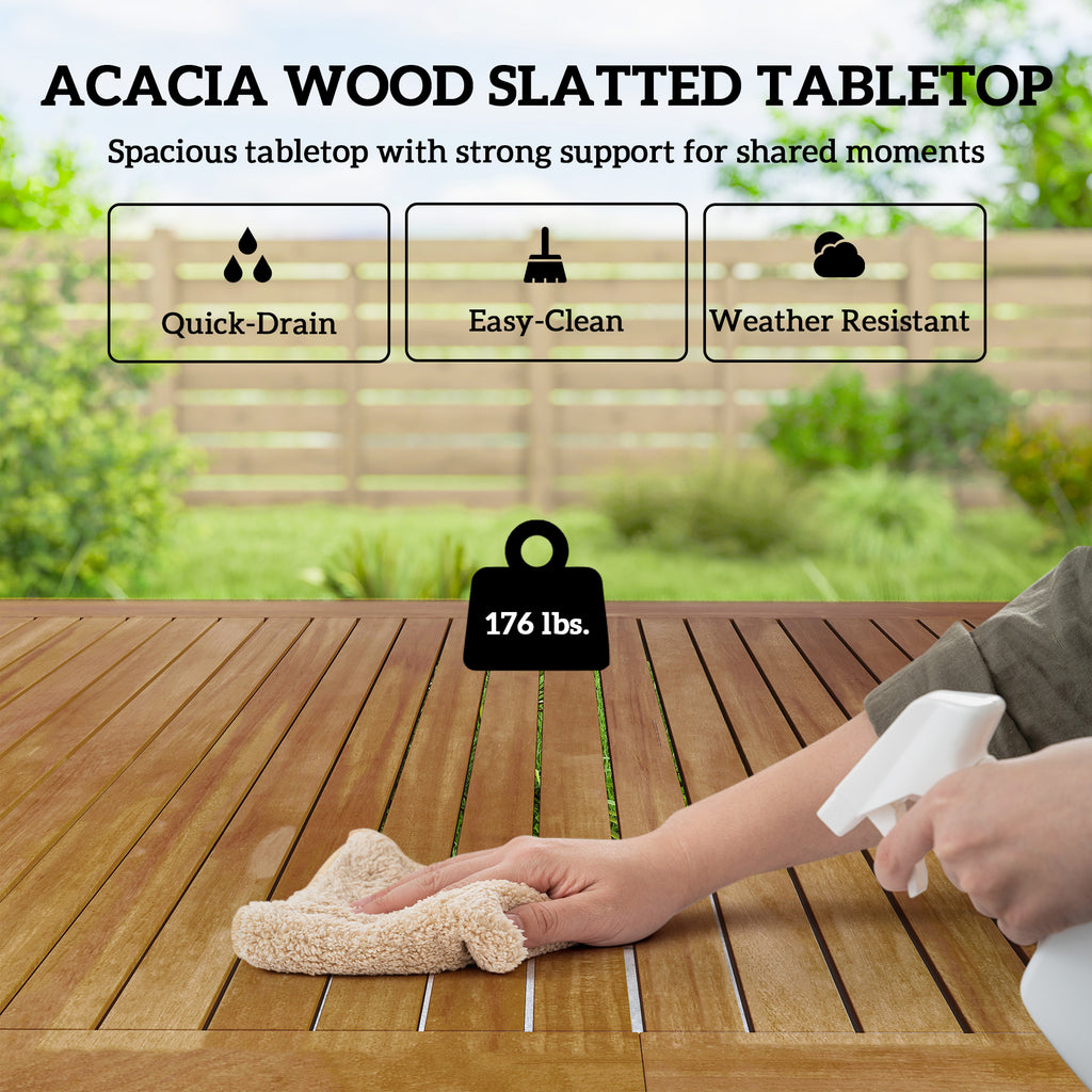 Woldmere Acacia Patio Dining Set