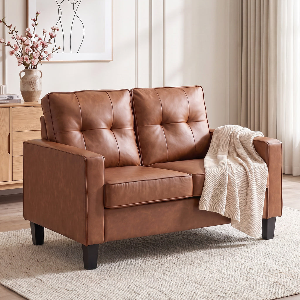 Hearthmere Faux Leather Loveseat