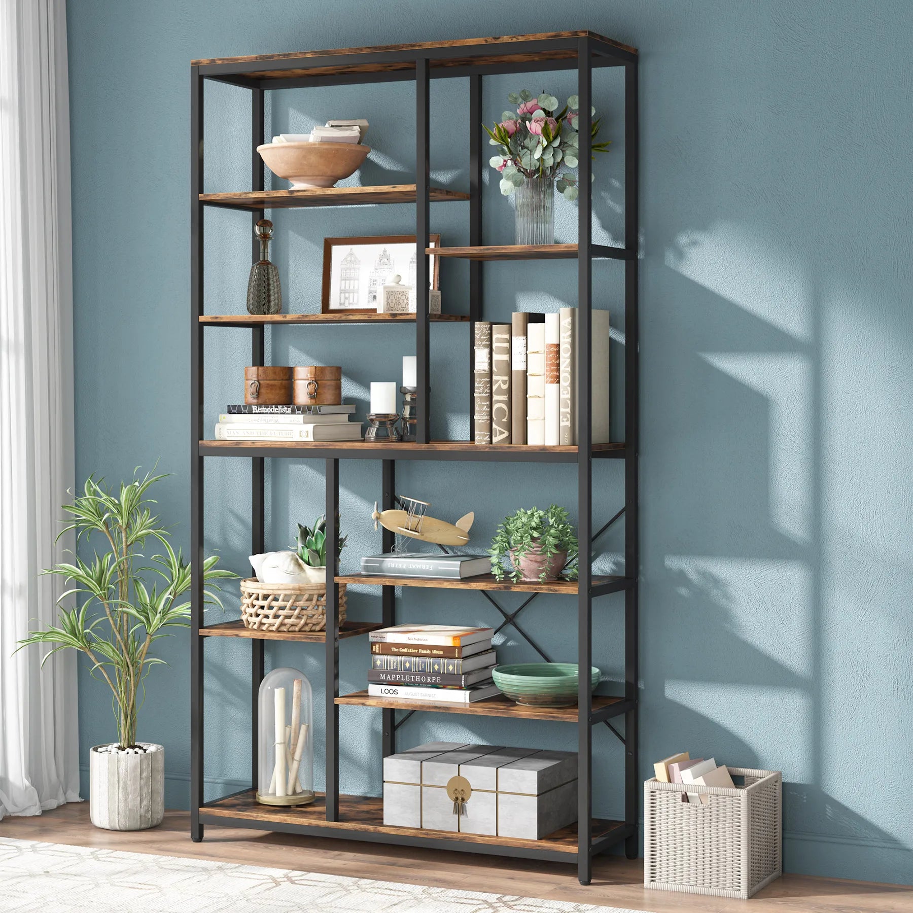 Hadrian 9-Tier Staggered Bookcase