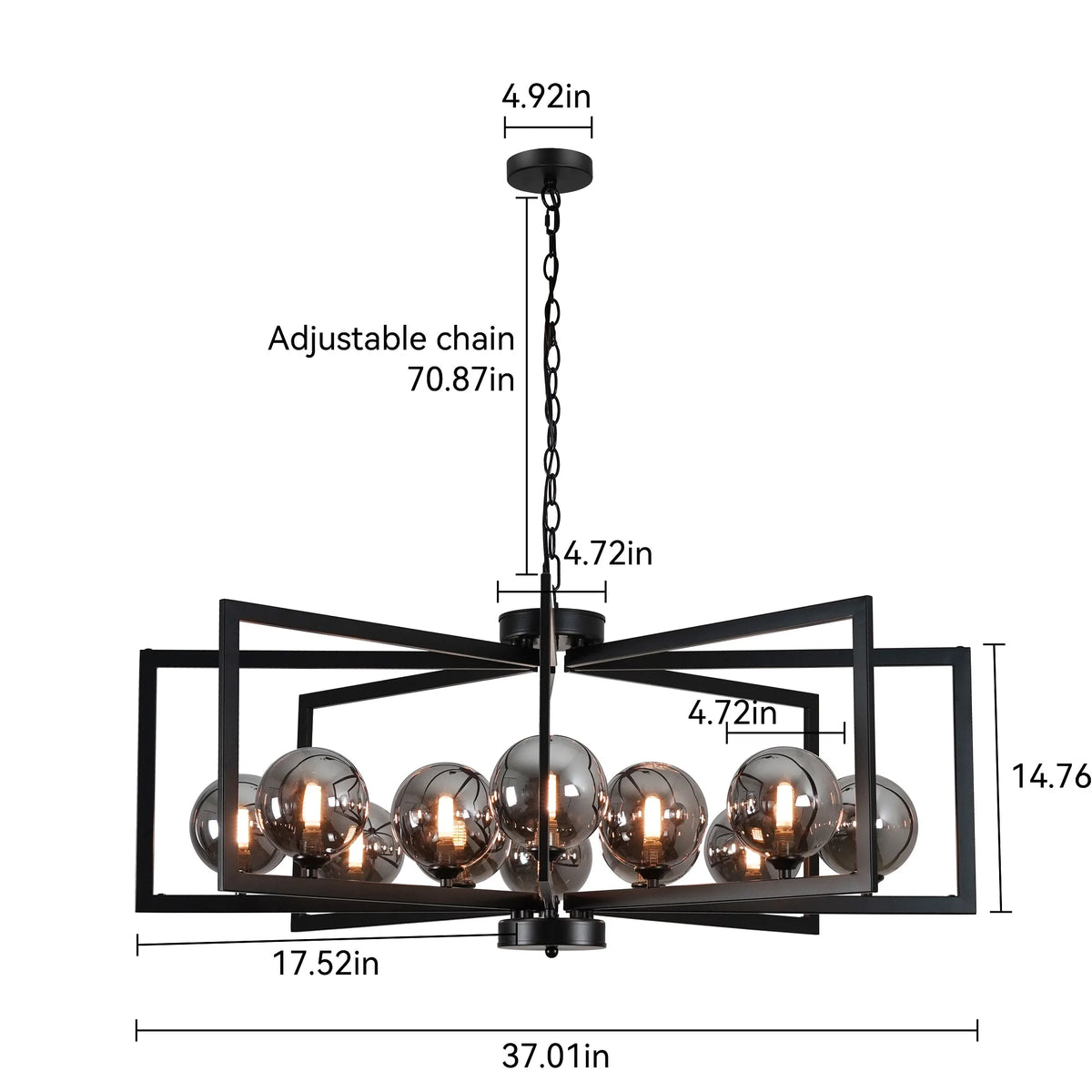 Celestine 12-Light Bubble Glass Chandelier