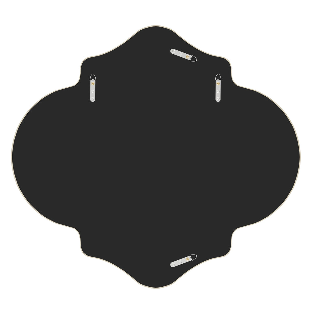 Irregular Beveled Wall Mirror with Gold Rim