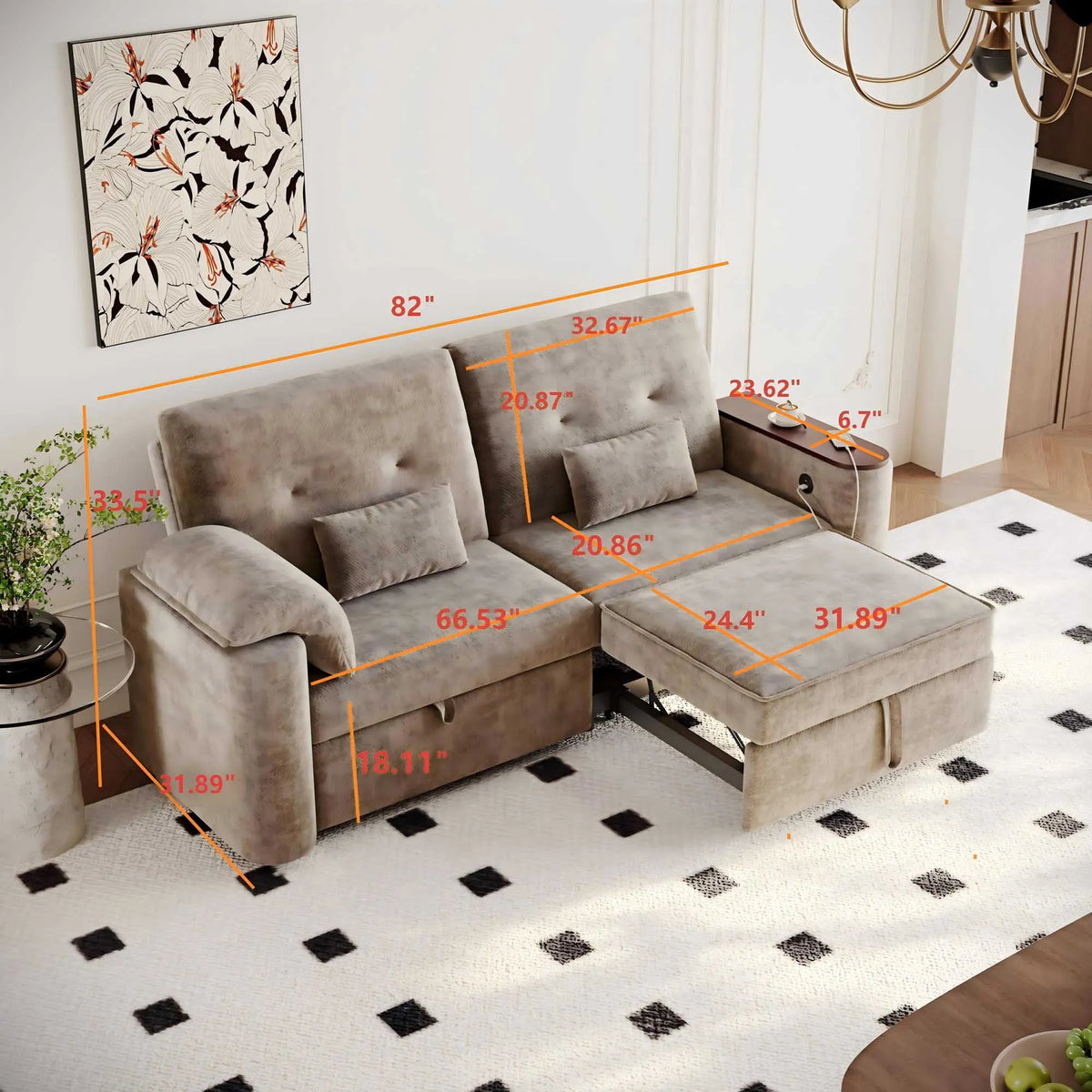 Avenbrook 3-in-1 Convertible Sleeper Sofa