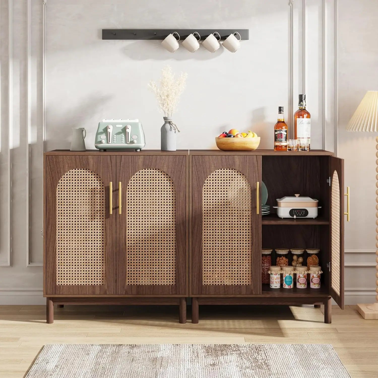 Rattan Sideboard Buffet Cabinet