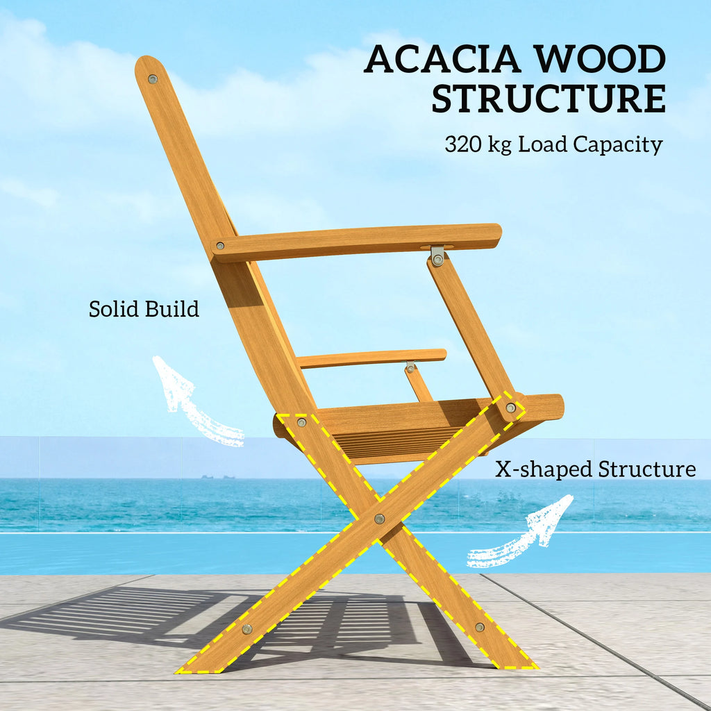 Teakfold Acacia Patio Bench – Natural