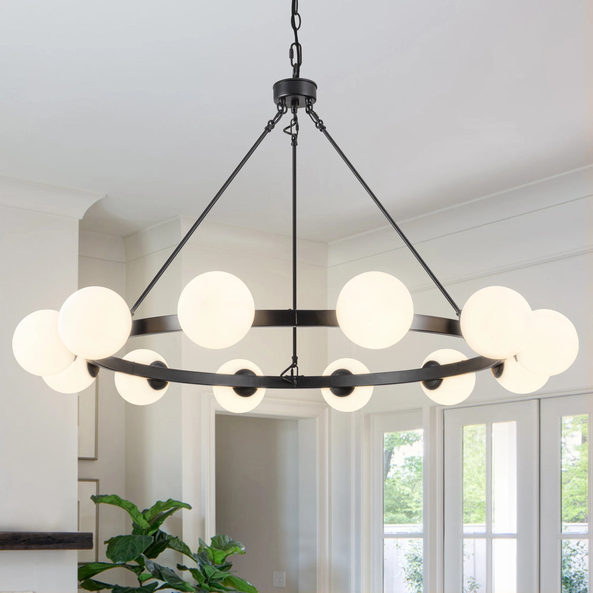 Rillford Wagon Wheel Chandelier