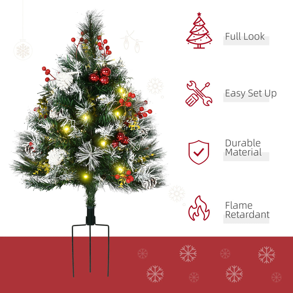 Snowberry pre-lit entryway tree feature graphic